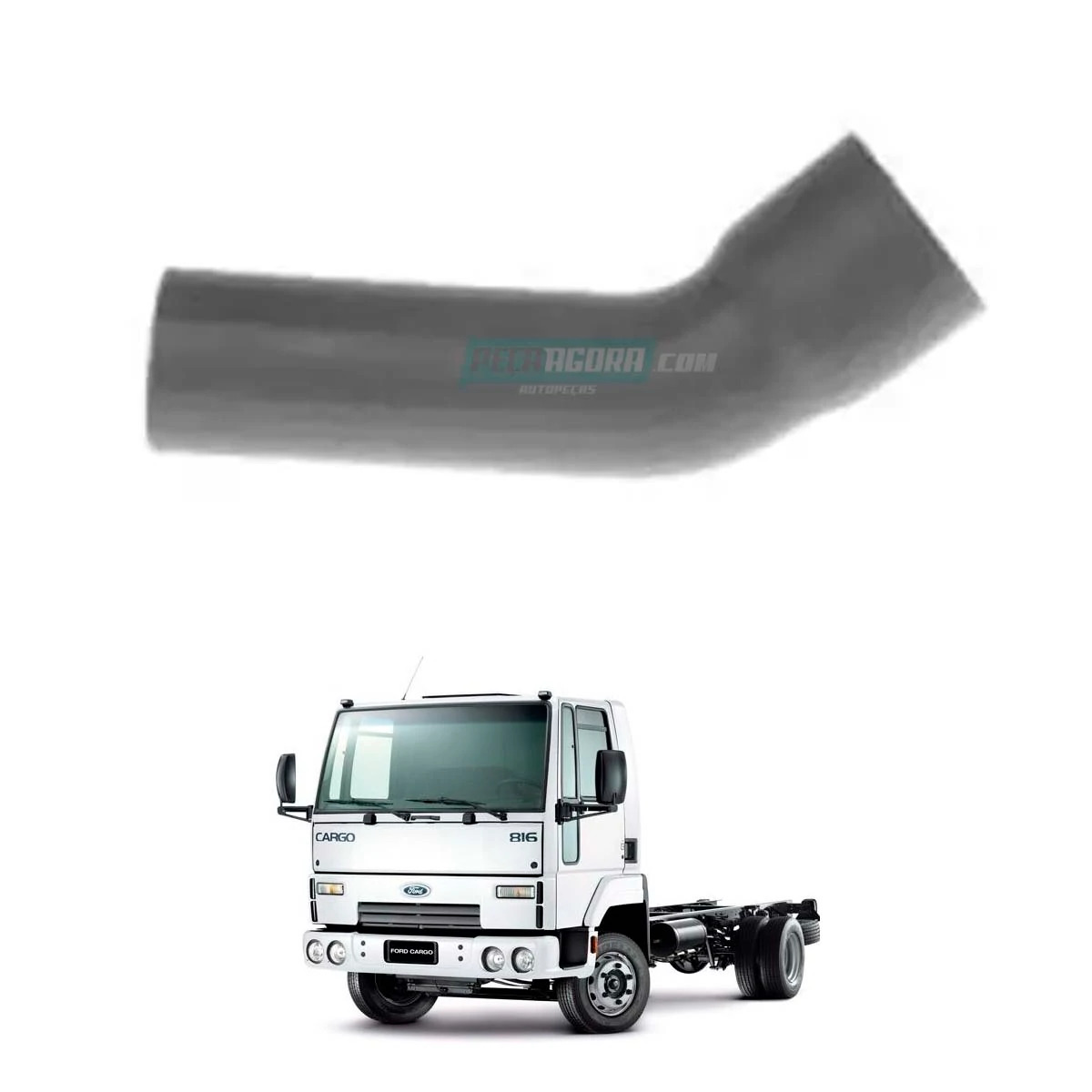 MANGUEIRA INFERIOR RADIADOR COM MOLA FORD CARGO 1995 A 2002 (XC458286TA)