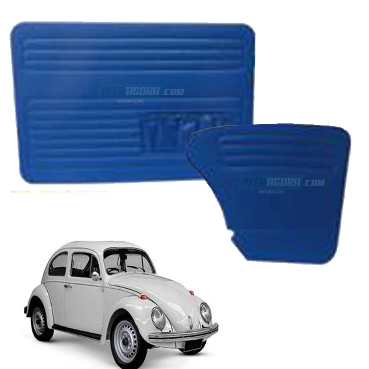 PAR FORRACAO PORTA + PAR LATERAL TRASEIRA AZUL C BOLSA FUSCA ATE 77 69 70 71 72 