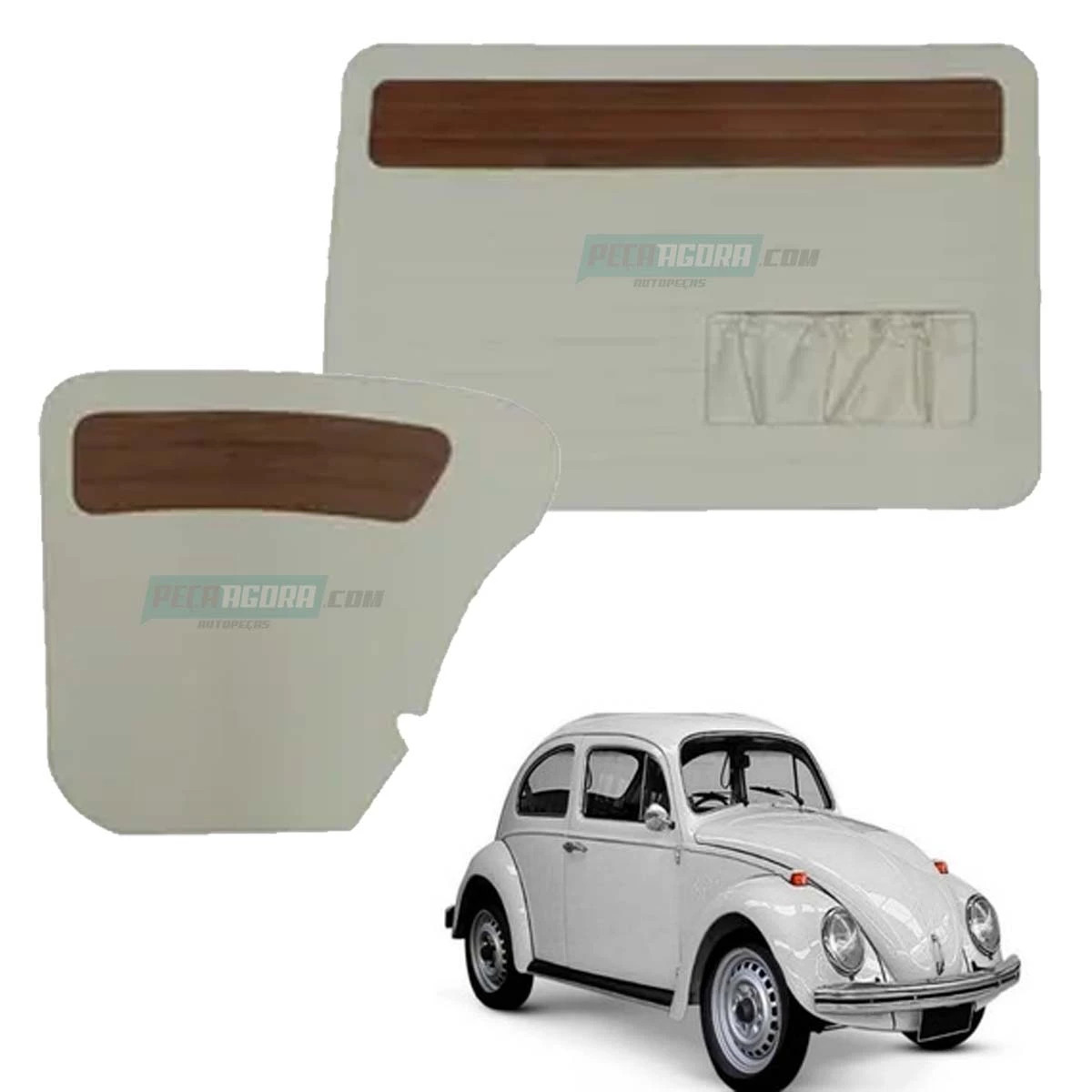 FORRACAO PORTA + LATERAL TRASEIRA BEGE JACARANDA C/BOLSA FUSCA ATE 77 69 70 71 7