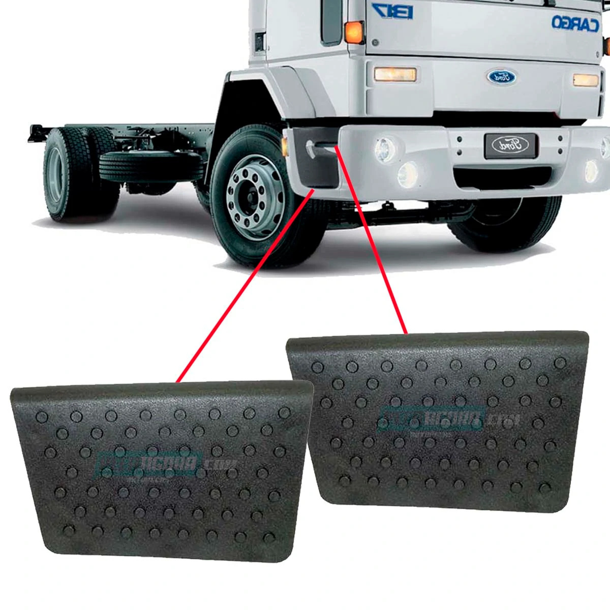 2 TAPETES ESTRIBO DIR FORD CARGO 1317 1717 1421 1617 1215 1415 1421 3222 1521 24