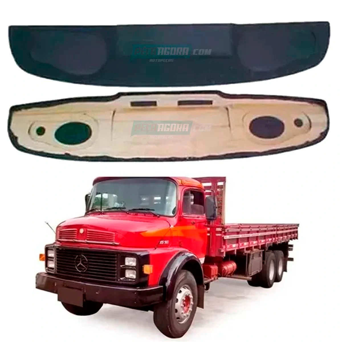 CONSOLE TETO PARA SOM CAMINHAO MB 1113 1313 1513 2013 CABINE ALTA (M500312)