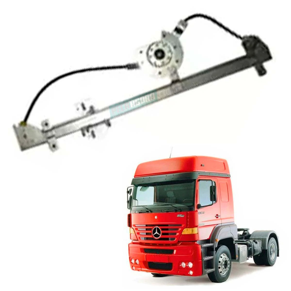 MAQUINA VIDRO ELETRICA ESQ 24V S/ MOTOR MB 1938 1938S 1944S AXOR ATEGO ACTROS (9