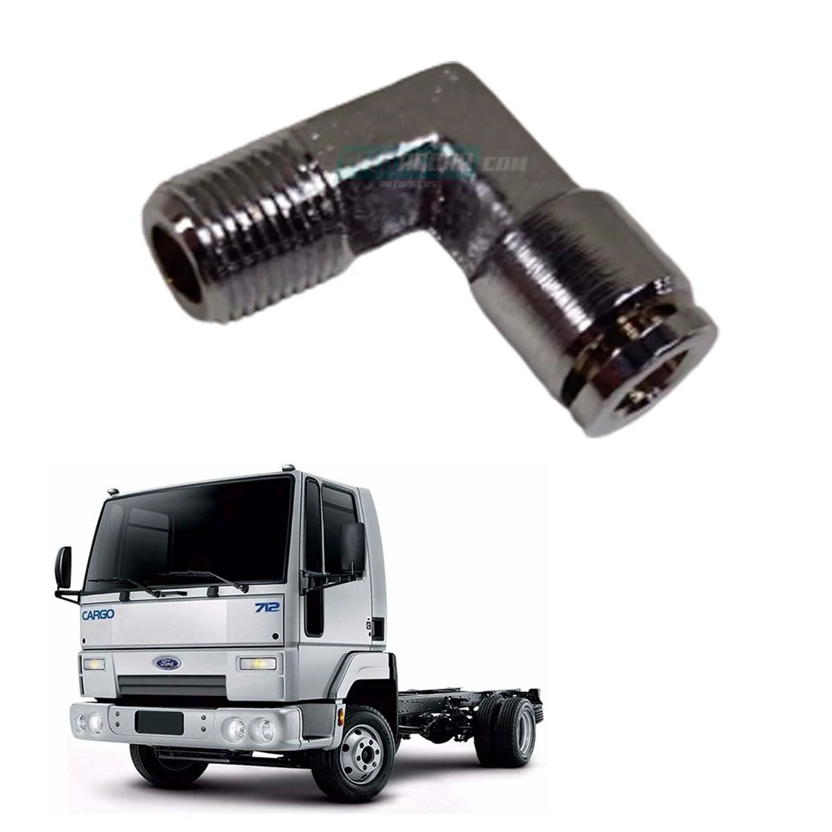 CONEXAO 90 GRAUS TUBULACAO FREIO FORD CARGO 712 1215 1415 1617 1622 2422 2425 26