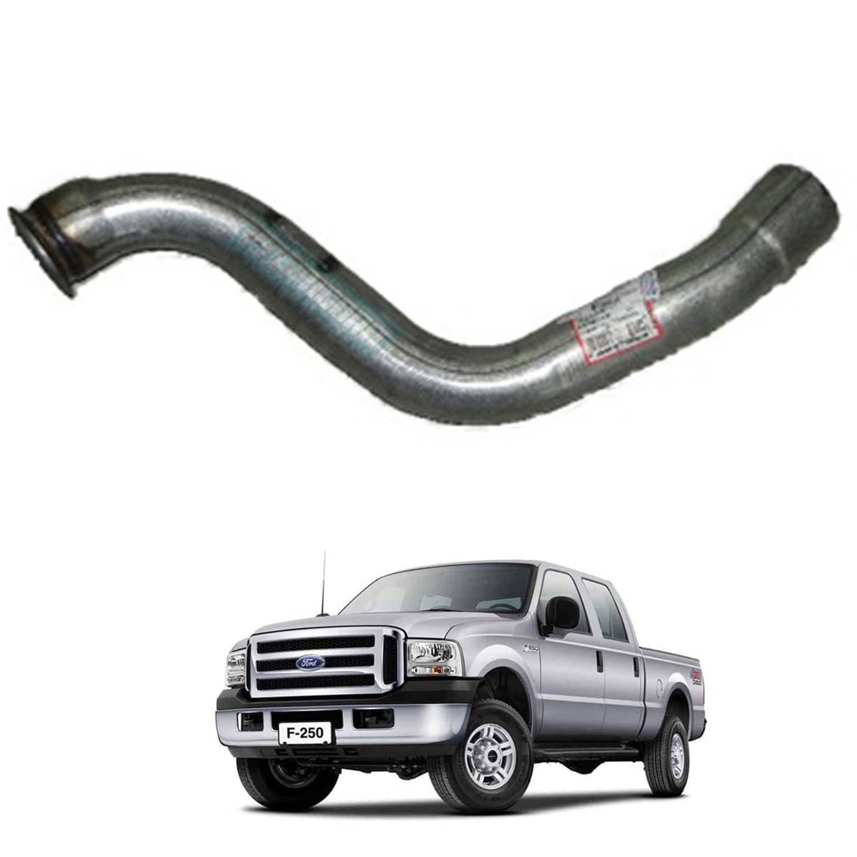 TUBO DIANTEIRO ESCAPAMENTO FORD F250 F350 F4000 3.9 4 CIL DIESEL 99 EM DIANTE (X