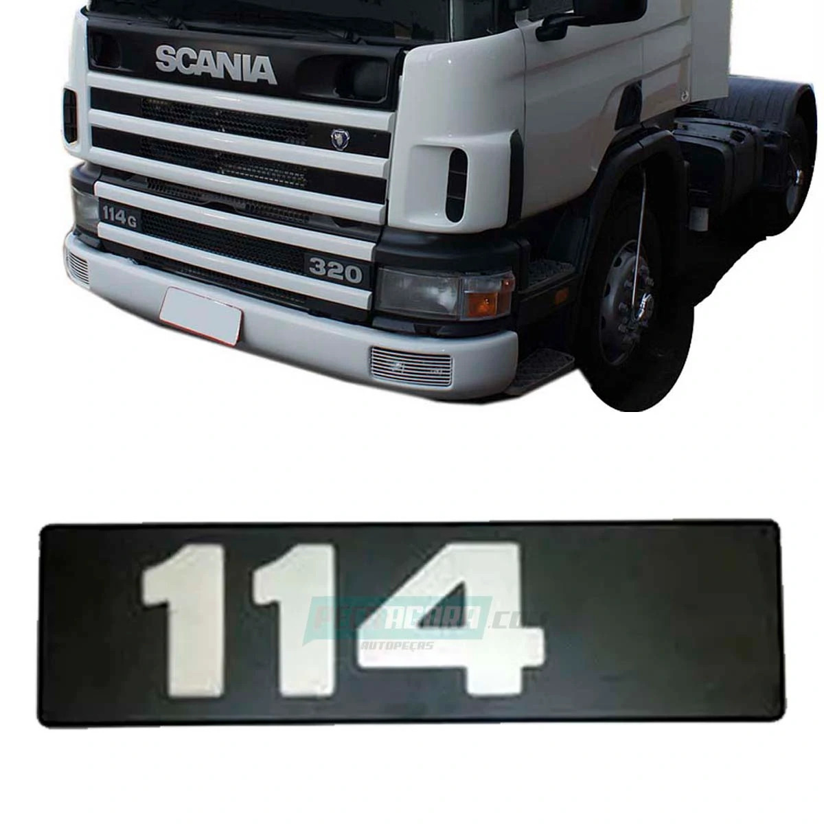 EMBLEMA FRONTAL 114 PARA SCANIA SERIE 4 ATE 2003 (1390309-)