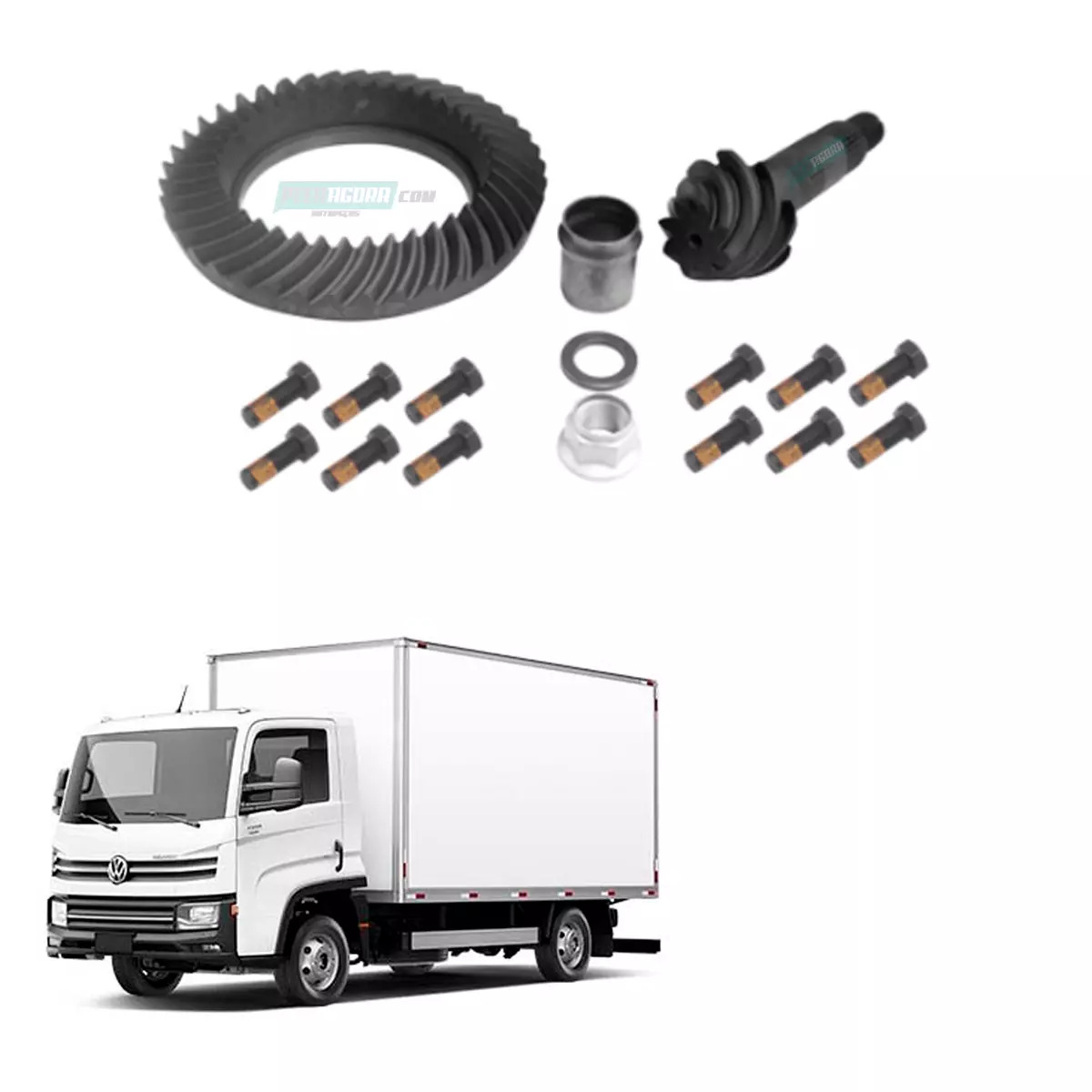 COROA E PINHAO 41X8 RAT 5.13 DIFERENCIAL VW 10.5 12 PECAS NOVO DELIVERY 6160 ANO