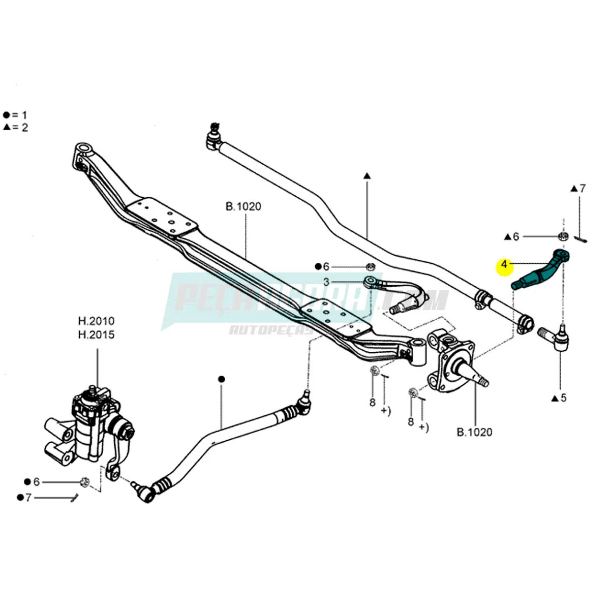 BRACO MANGA EIXO LD 8T SIFCO FORD CARGO 815E 816E 712 815S (1C453130BA)