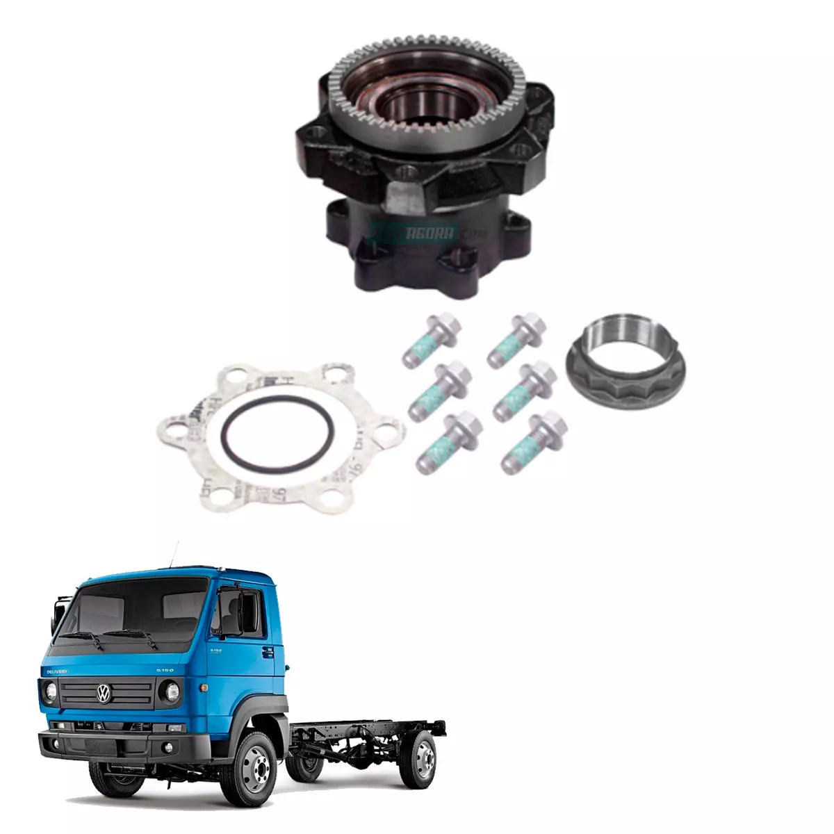 CUBO RODA TRASEIRA DIFERENCIAL VW 10.5 ​NOVO DELIVERY 6160 DIFERENCIAL VW 10.5