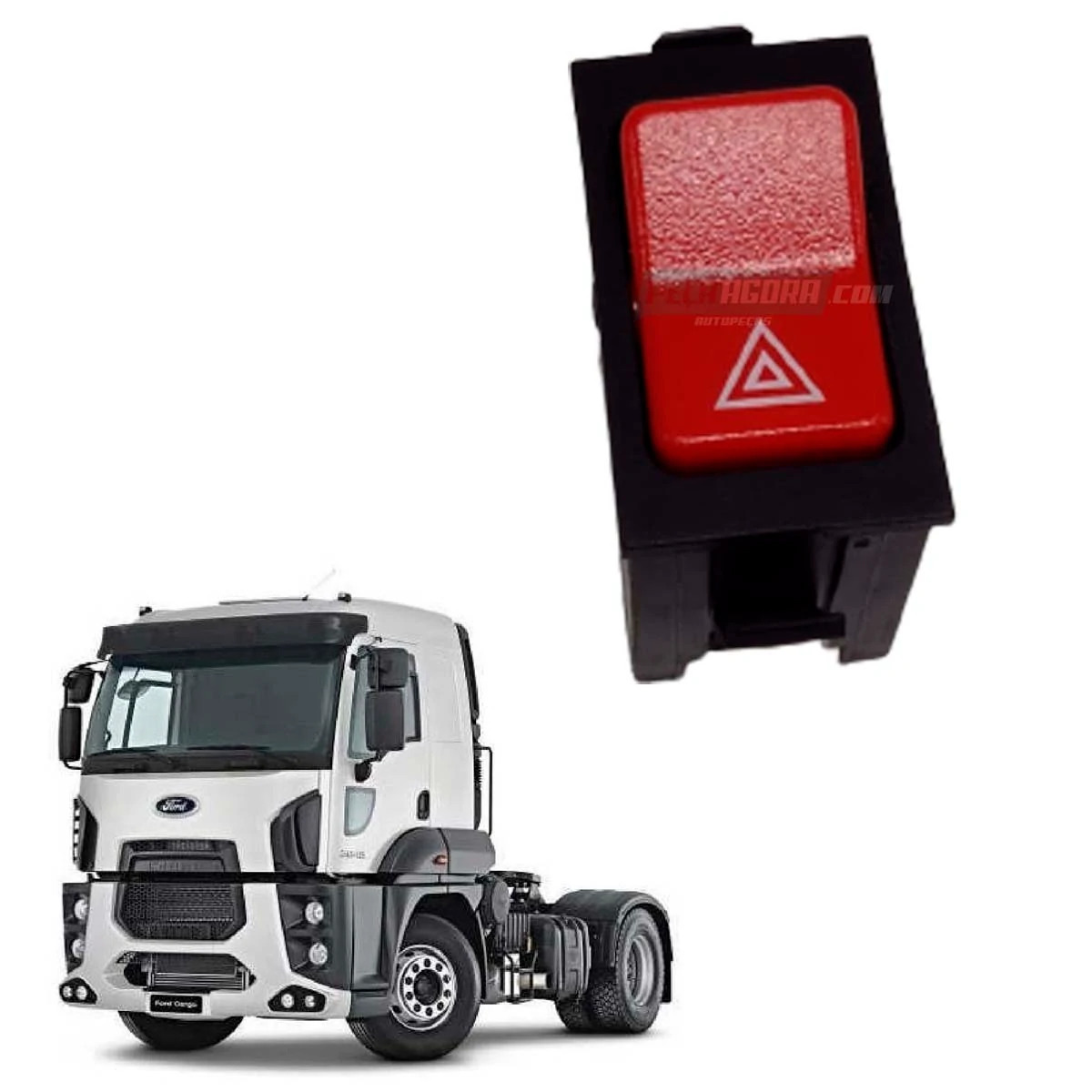 BOTAO PISCA ALERTA FORD NOVO CARGO 1317 1319  1517 1519 1717 1719 1722 1723 2422