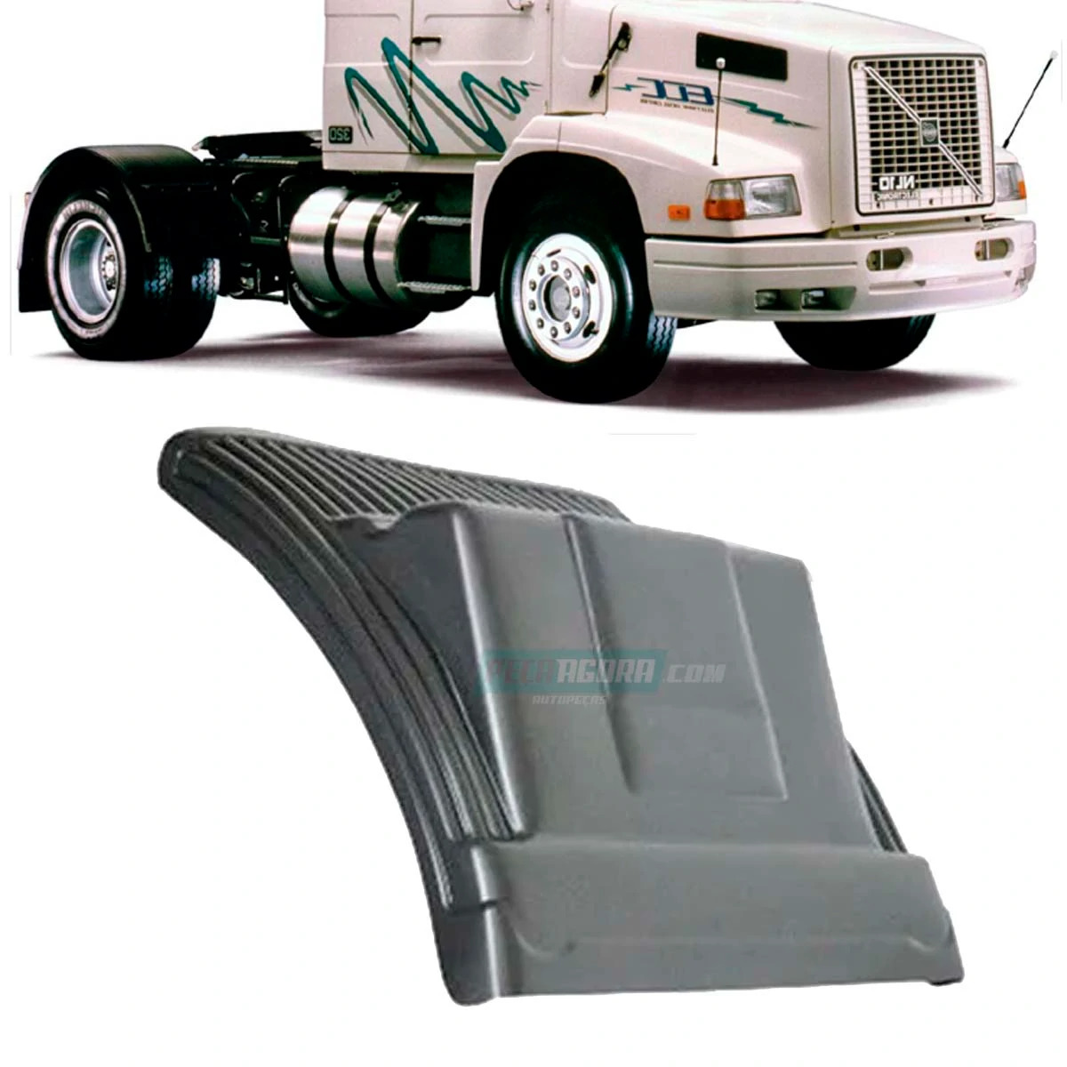 MEIO PARALAMA TRACAO VOLVO NL EDC TRASEIRO PLASTICO REFORCADO (81218193-8121817-