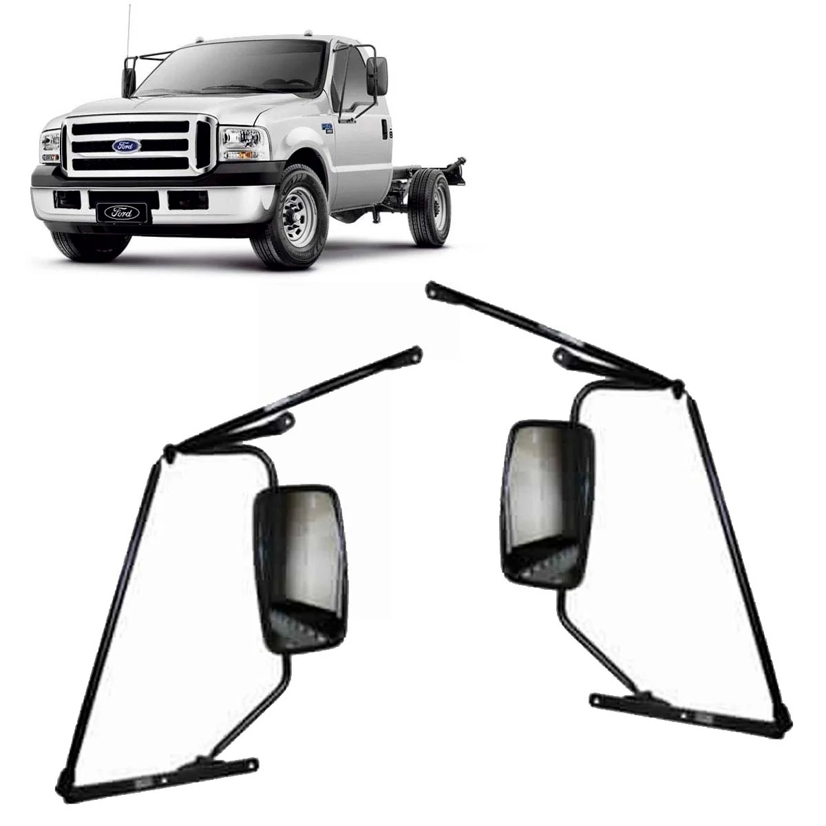 PAR ESPELHO RETROVISOR COMPLETO FORD F350 F4000 1998... (K.XC3517682EBYGA-XC3517