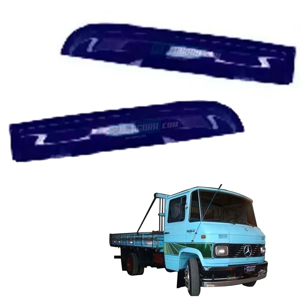 PAR CALHA CHUVA MB 608 AZUL ORIGINAL MERCEDES BENZ (420447)