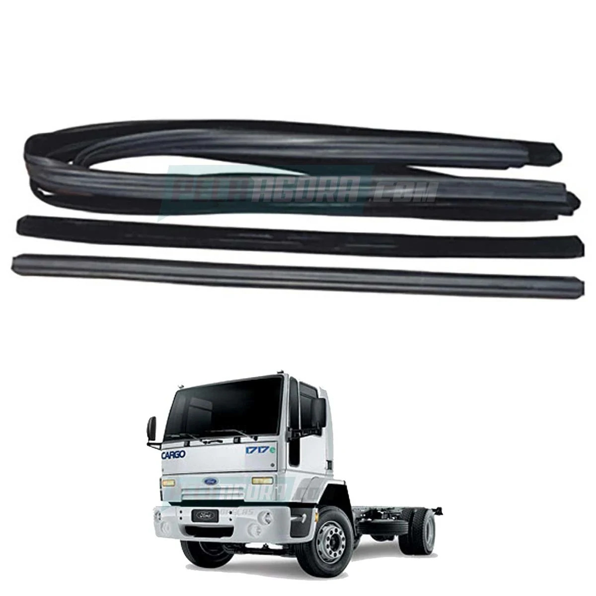 JOGO CANALETA VIDRO PORTA FORD CARGO COM 6 PECAS (86HUE21548X)