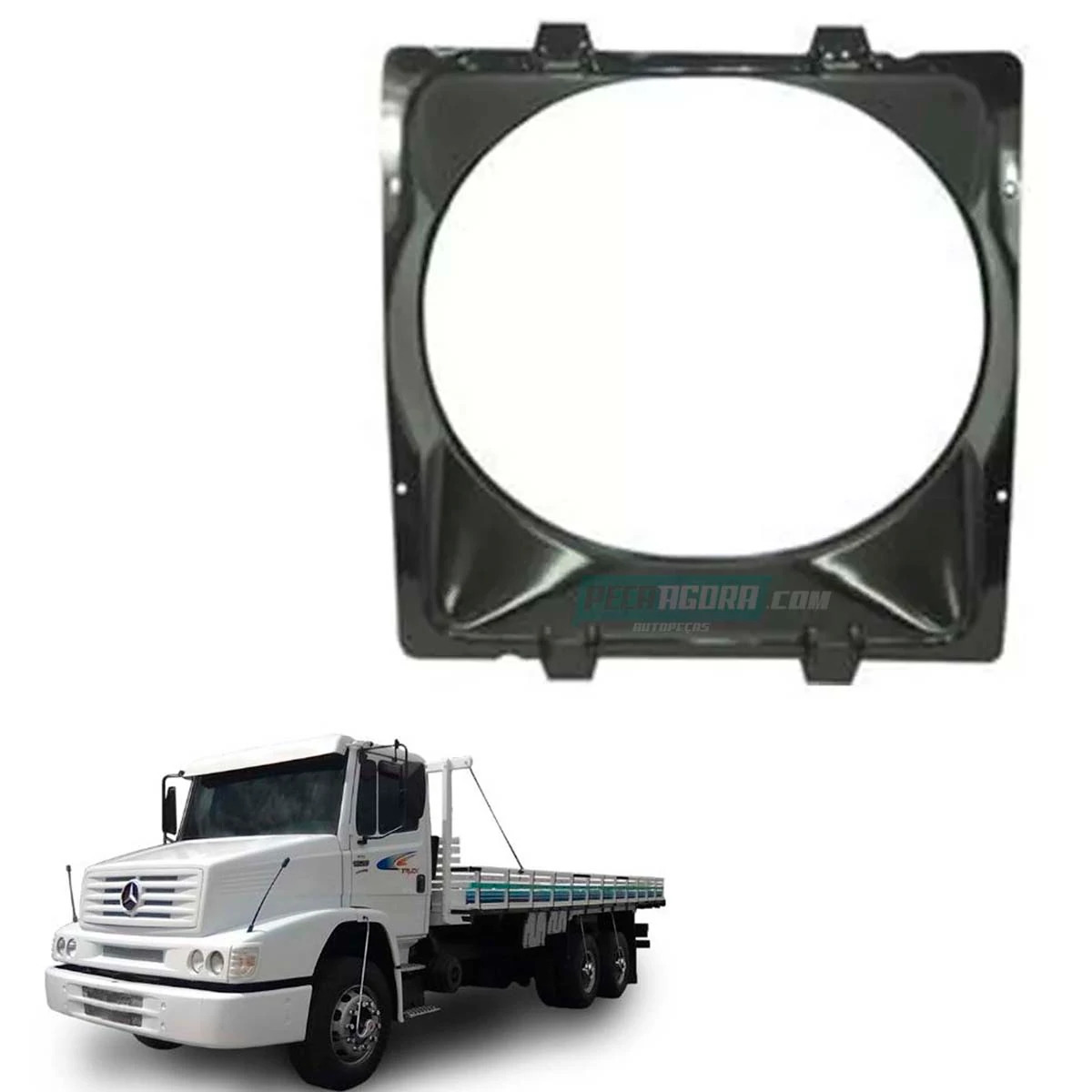 DEFLETOR RADIADOR MB 1418 1618 1718 1614 1620 MOTOR OM366LA (3845057055_)