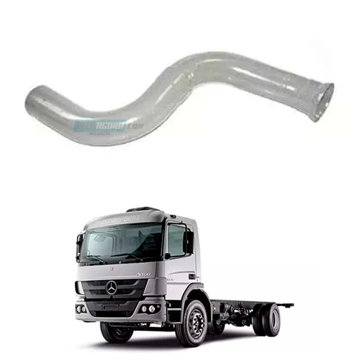 TUBO SAIDA MOTOR MB ATEGO 1723 1725 2423 2425 2428 MOTOR 6 CILINDROS ATE 2011 (9