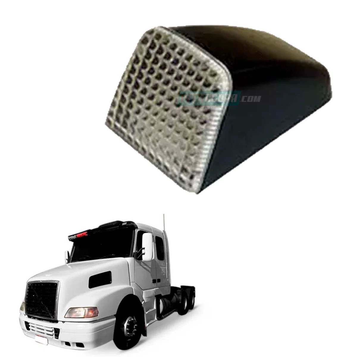 LANTERNA TETO CRISTAL SEM BASE E SEM SOQUETE VOLVO NH12 NL12 (1623726-LS1221)