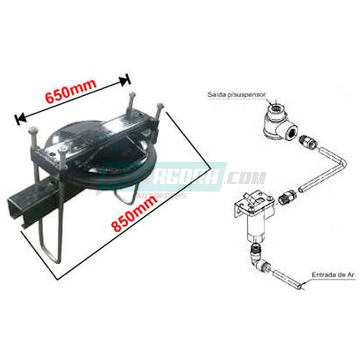 SUSPENSOR TRUCK COM CHASSIS ATE 880MM F 606 (433512)