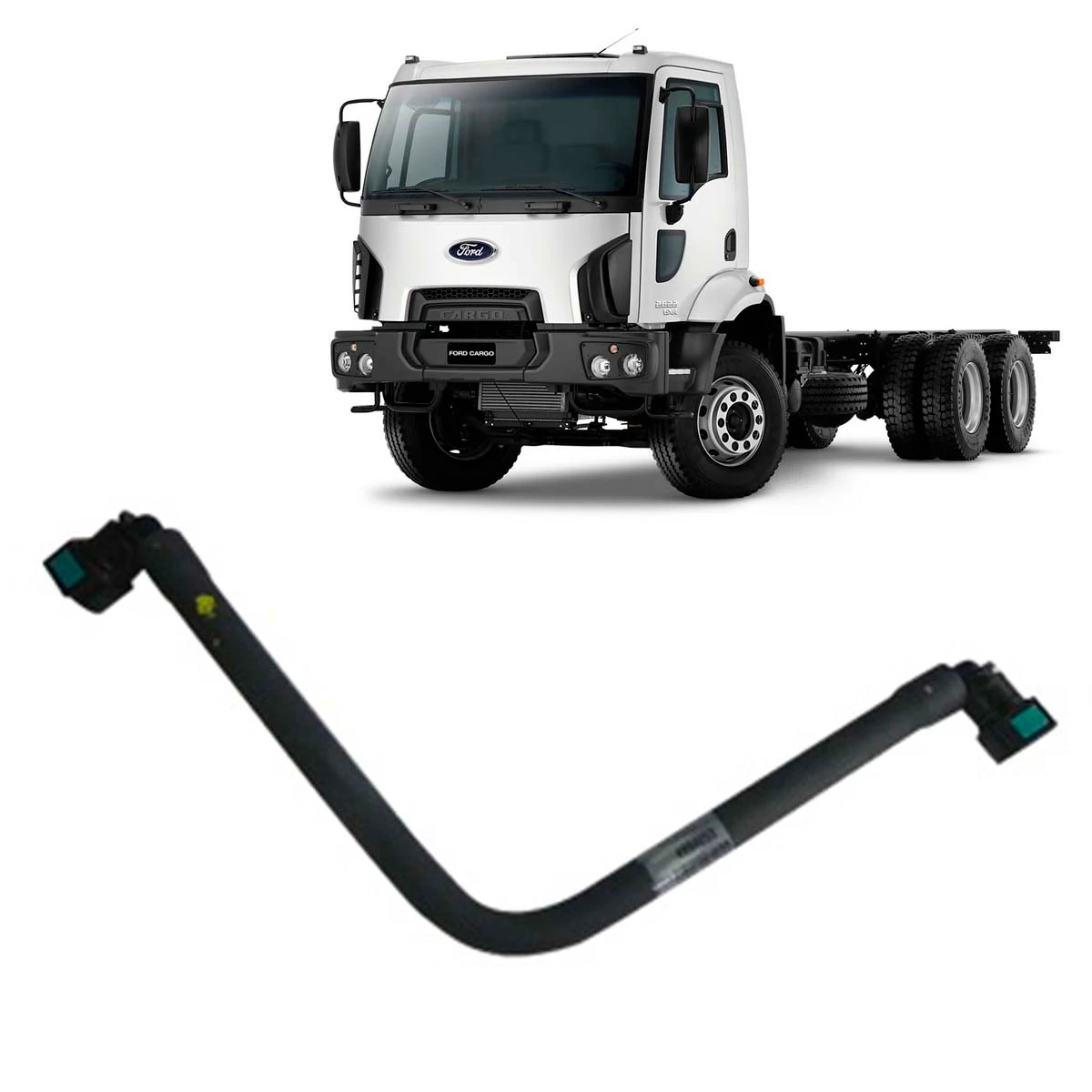 TUBO SAIDA AGUA COMPRESSOR AR FORD NOVO CARGO 1722 4X2 2422 6X2 2428 6X2 2622 6X