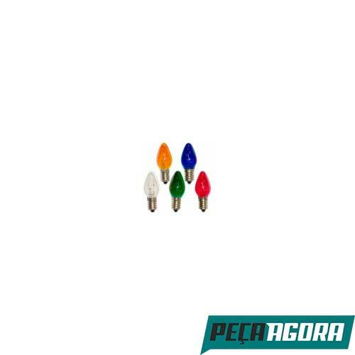 LAMPADA CHUPETA VERMELHO 7W E14 BRASFORT CAIXA C/ 25 (1241CC)