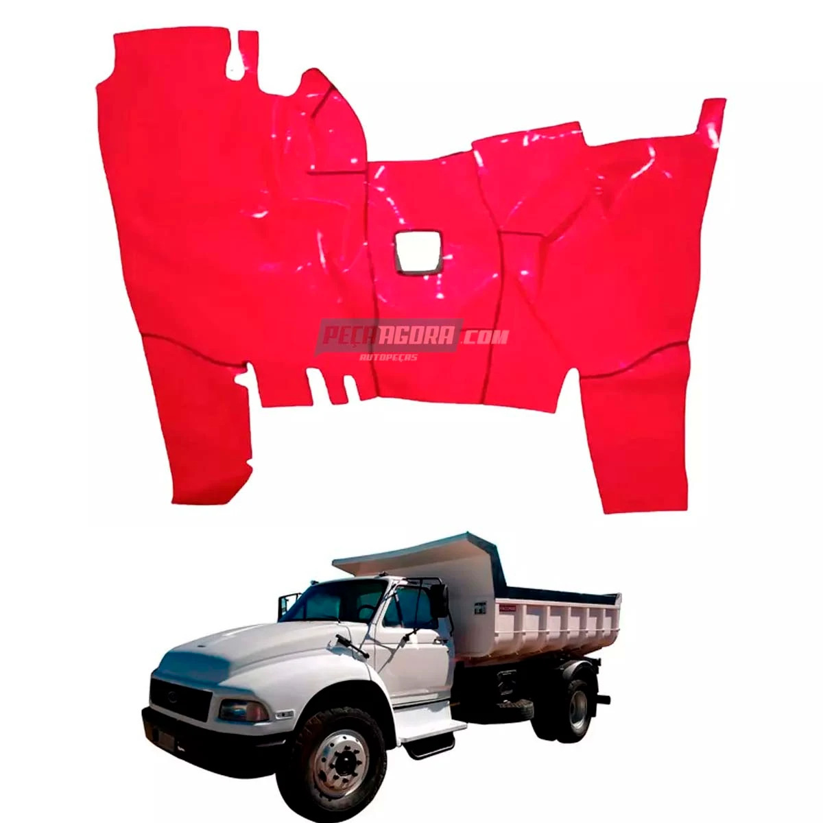 TAPETE VINIL VERMELHO FORD SAPAO F1000 F4000 96 97 98 (2SF863709-PUES237V.)