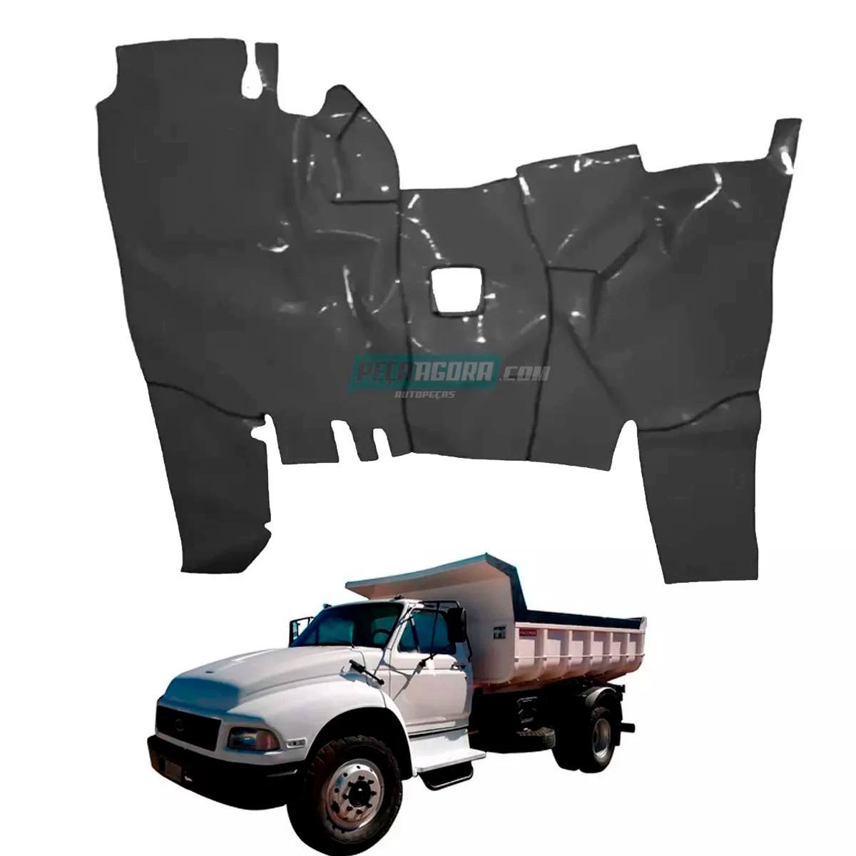 TAPETE VINIL PRETO FORD SAPAO F1000 A F4000 96 97 98 (2SF863709-PUES237P,)