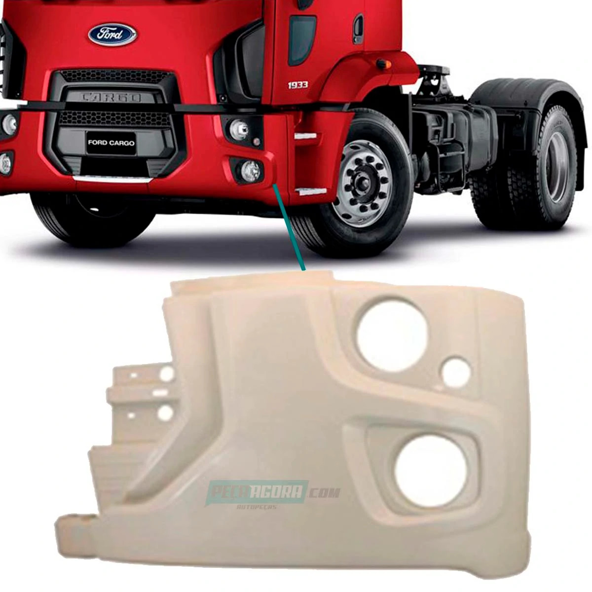 PONTEIRA PARACHOQUE ESQ FORD CARGO 1723 2429 1317 1517 1717 1319 2428 1723 1729 