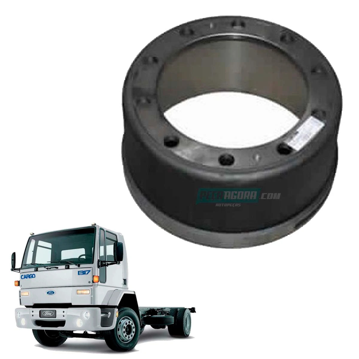 TAMBOR FREIO DIANTEIRO FORD CARGO 1317 1417 VW 13180 15180 13170 15170E 12170BT 