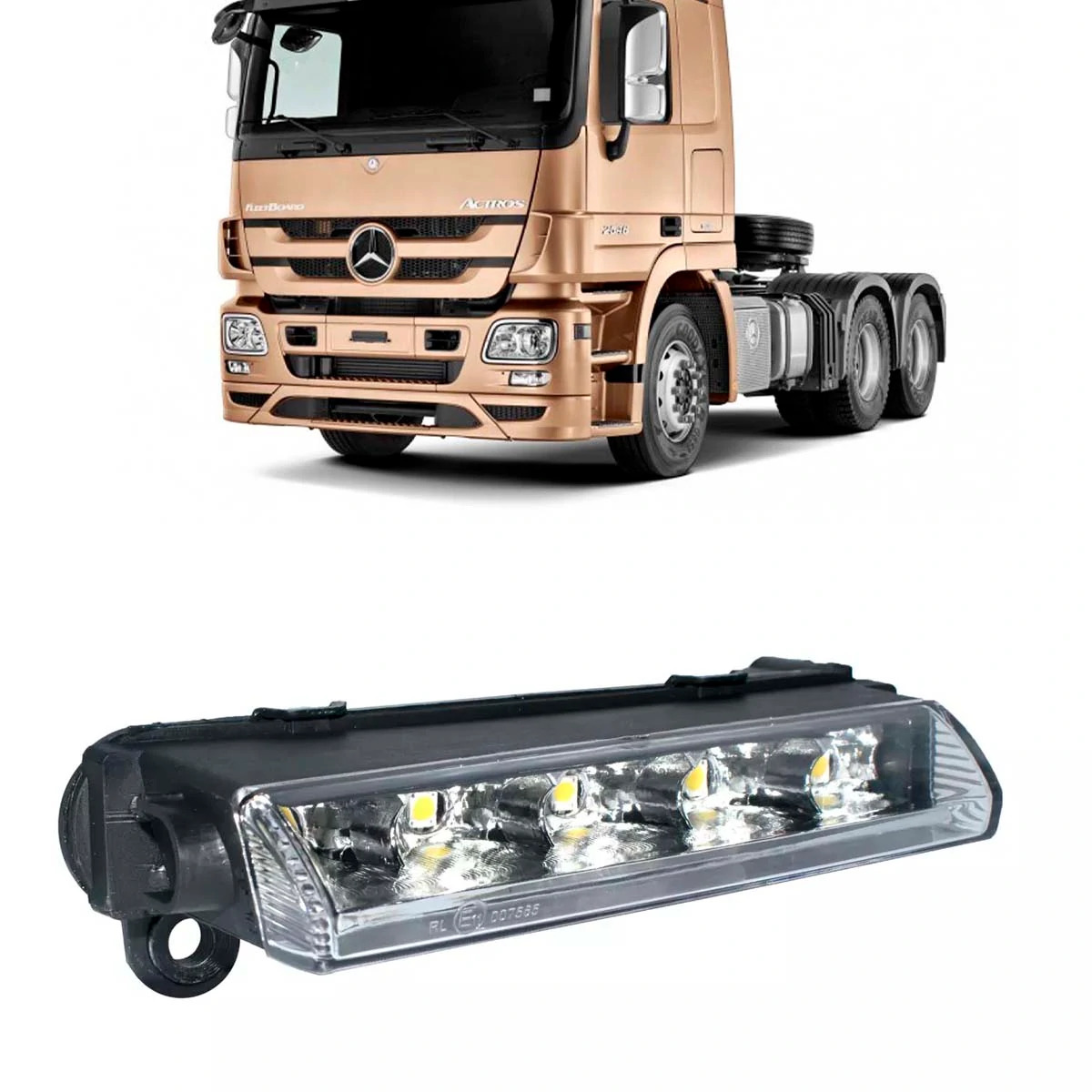 FAROL AUXILIAR ESQUERDO MB ACTROS LUZ DIURNA MERCEDES BENZ (9608200956.)