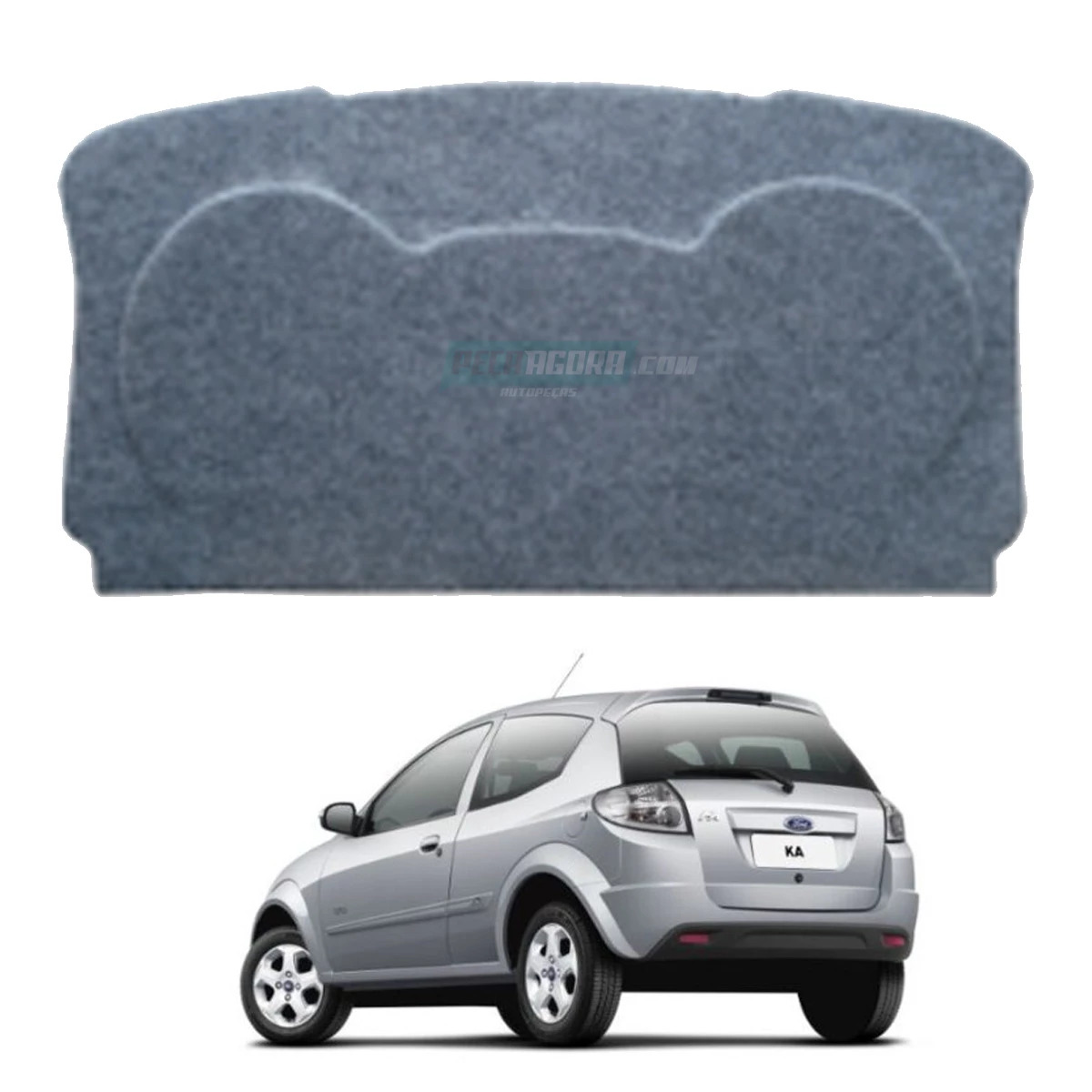 TAMPA PORTA MALA FORD KA 08 A 13 CINZA (M308854)