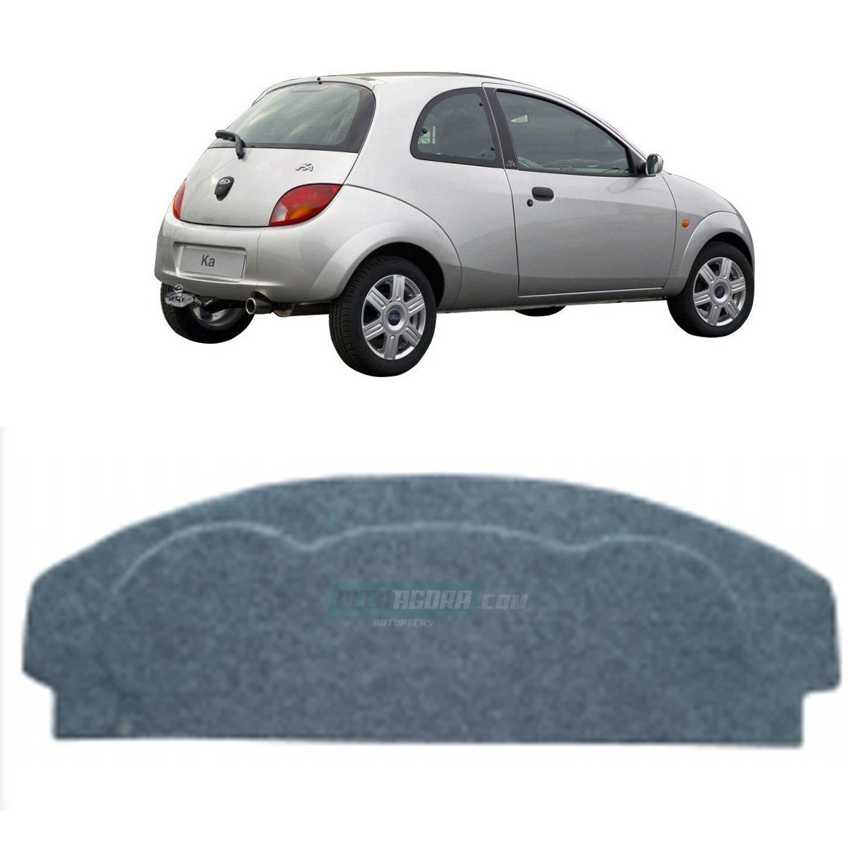 TAMPA PORTA MALA FORD KA 02 A 07 CINZA (M308064)