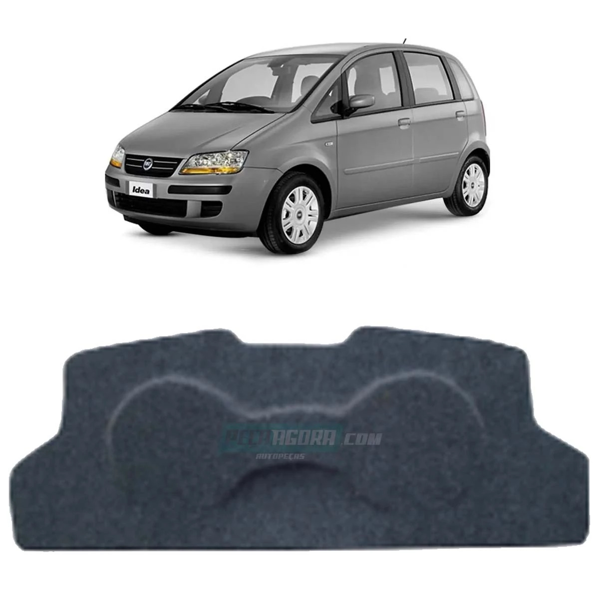 TAMPA PORTA MALA FIAT IDEA 05 EM DIANTE PRETO (M308207)