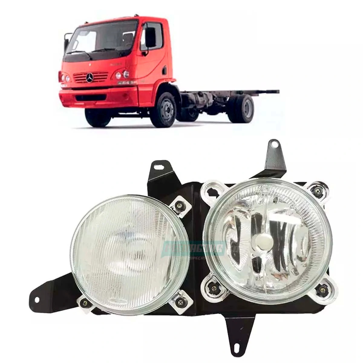 FAROL LD DIREITO MB ACCELO 815 915 1016 2014 MODERNO (9798200461)