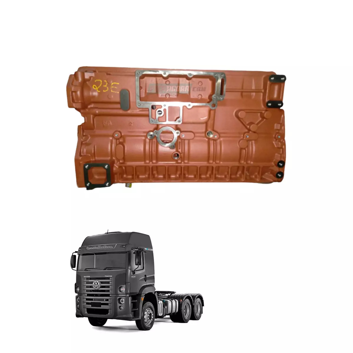 BLOCO MOTOR MWM 6.12 TCE COM PISTOES E ANEIS VW CAMINHAO 17260 23260 MOTOR X12 6