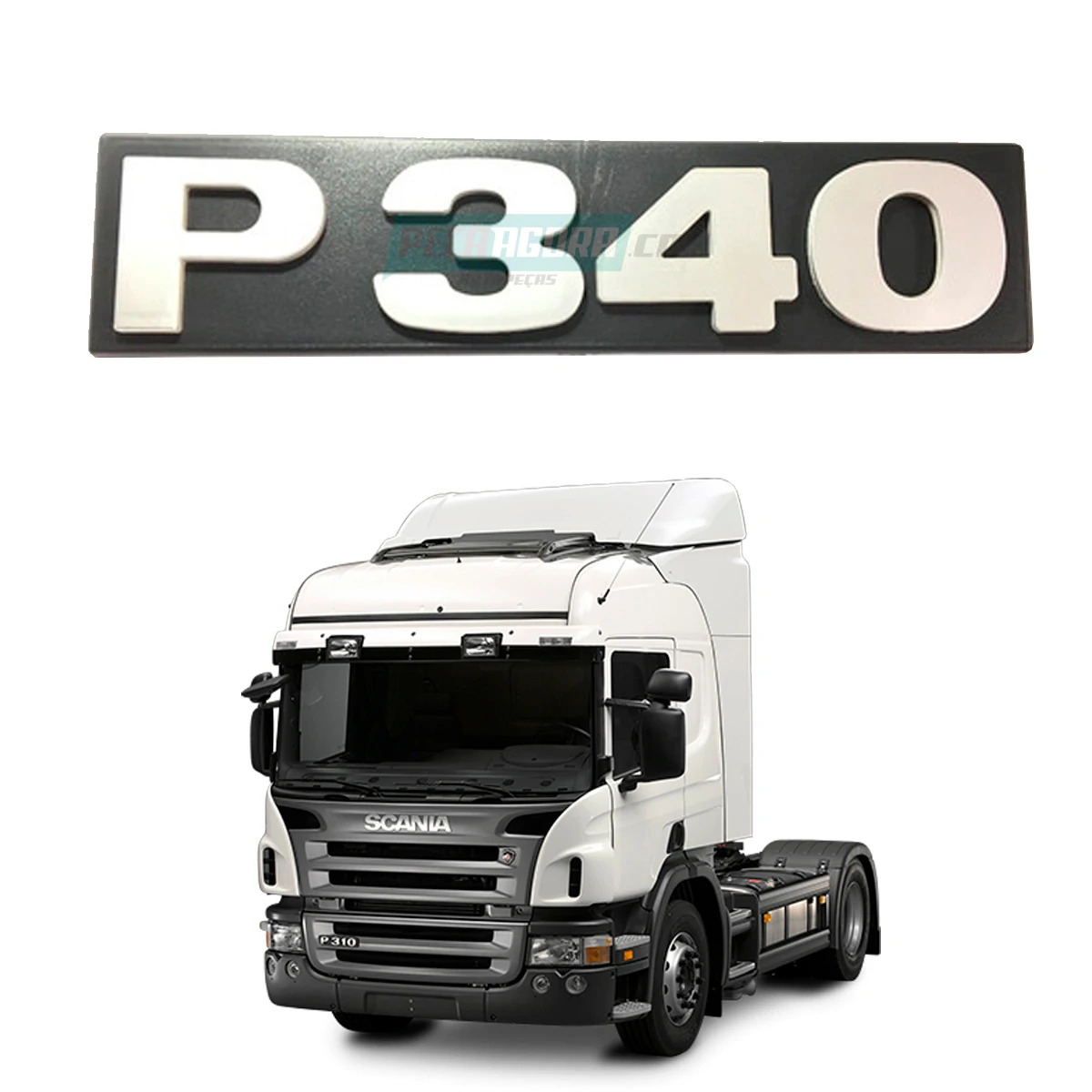 EMBLEMA PLASTICO GRADE ORIGINAL PARA SCANIA SERIE 4 ''P340'' (1724041)