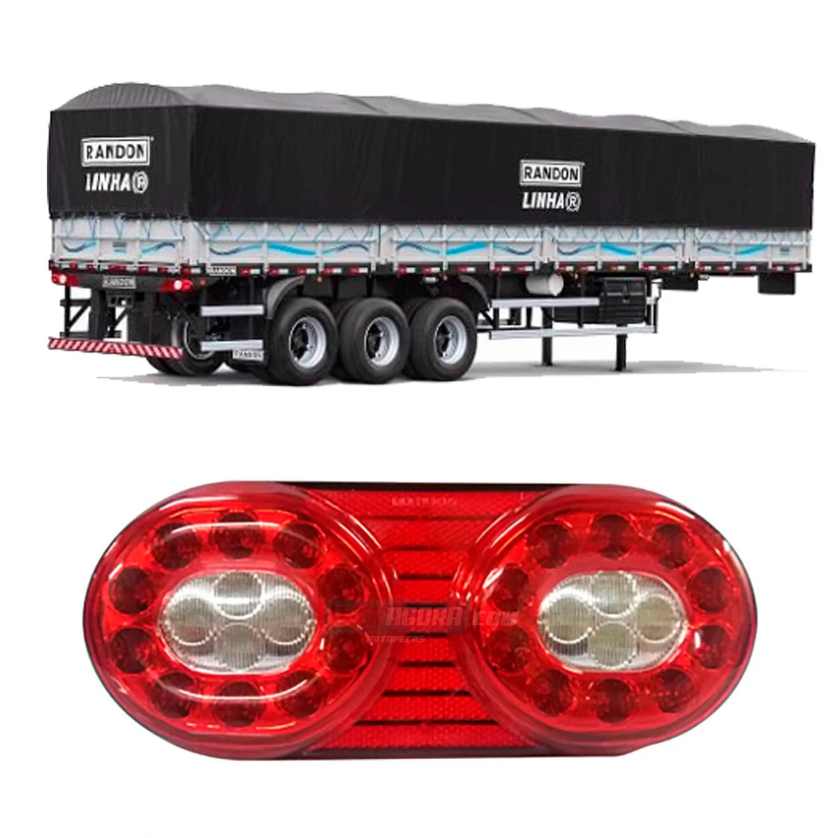 LANTERNA TRASEIRA 28 LEDS RANDON 2011 LE ESQUERDO  (210107633)