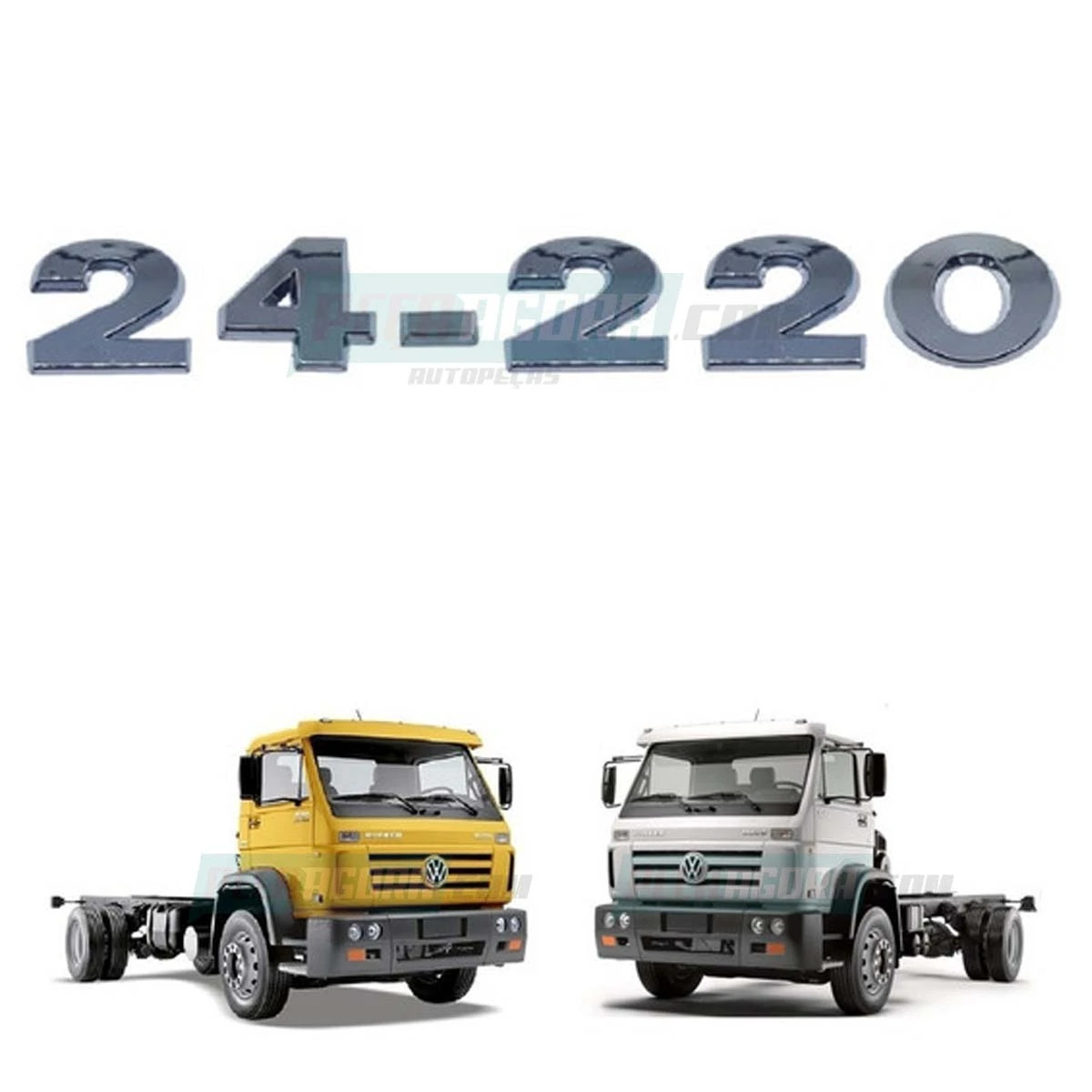 EMBLEMA 24-220 CROMADO VW WORKER 24220 VOLKSWAGEN 2012 EM DIANTE (MODEMBL24220)