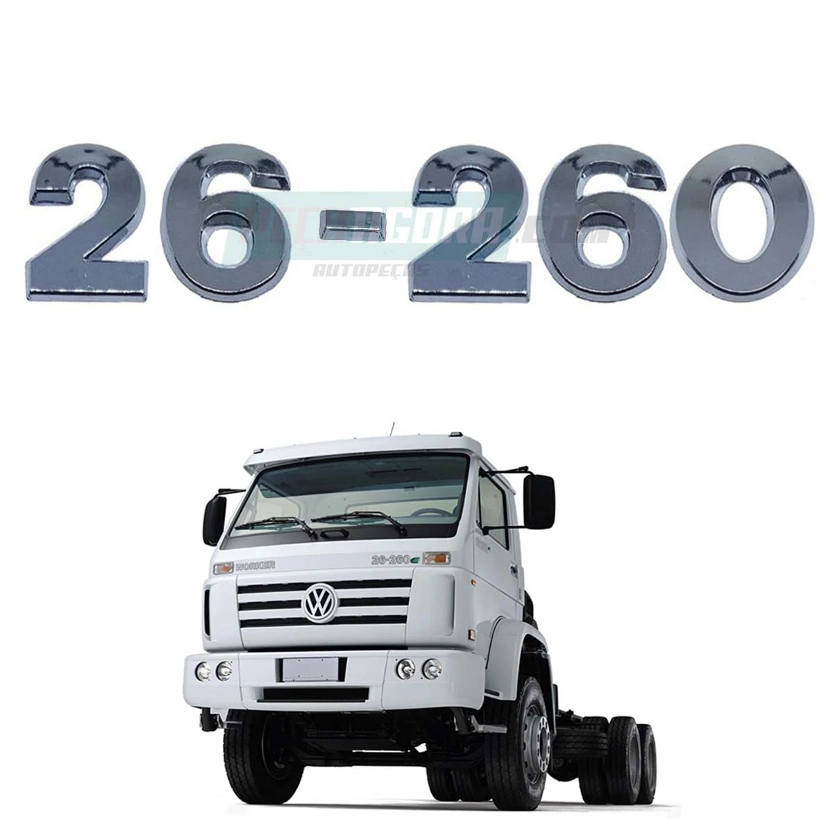 EMBLEMA 26-260 CROMADO VW WORKER 26260 VOLKSWAGEN 2012 EM DIANTE (MODEMBL26260)