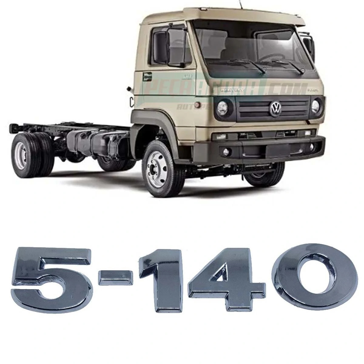 EMBLEMA 5-140 CROMADO VW DELIVERY 5140 VOLKSWAGEN 2012 EM DIANTE (MODEMBL5140)
