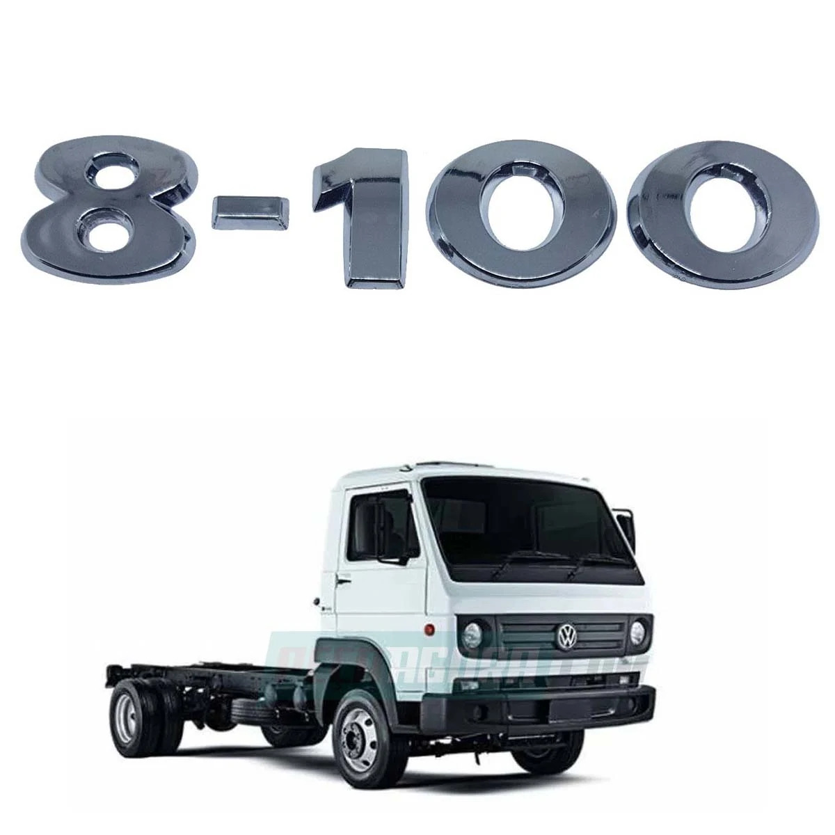 EMBLEMA 8-100 CROMADO VW DELIVERY 8100 VOLKSWAGEN 2012 EM DIANTE (MODEMBL8100)