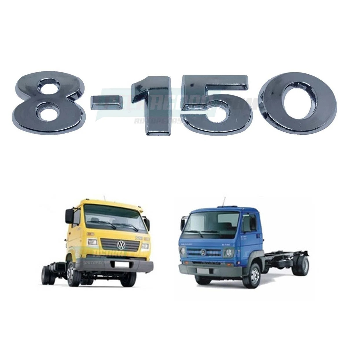 EMBLEMA 8-150 CROMADO VW WORKER DELIVERY 8150 VOLKSWAGEN  2012 EM DIANTE (MODEMB