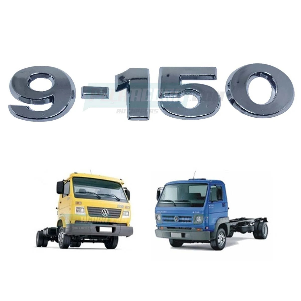 EMBLEMA 9-150 CROMADO VW WORKER DELIVERY 9150 VOLKSWAGEN 2012 EM DIANTE (MODEMBL