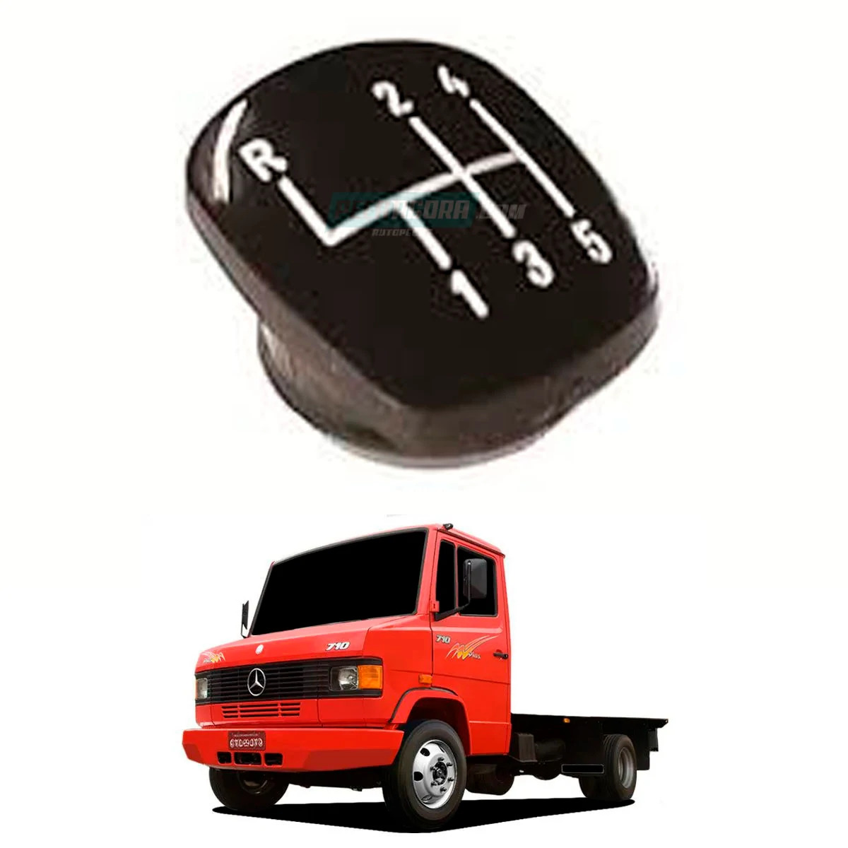 TAMPA MANOPLA 5 MARCHAS PRETA RE PRA CIMA MB 709 710 912 (6882687157-V1642)