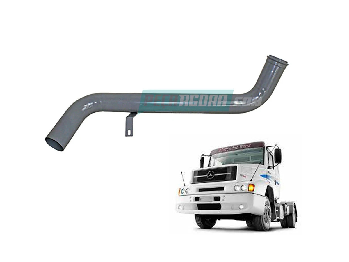 TUBO INTERMEDIARIO ESCAPAMENTO MB 1634 1938 2638 LS BICUDO EURO 3 (6954907025-F3