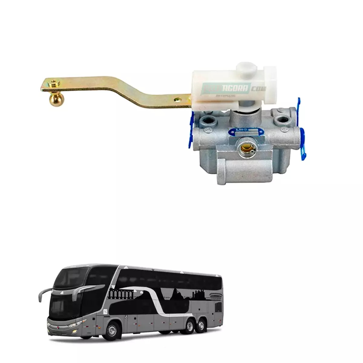 VALVULA NIVELAMENTO SUSPENSAO TRASEIRA LD SISTEMA KNORR HASTE 160MM O500 (000328