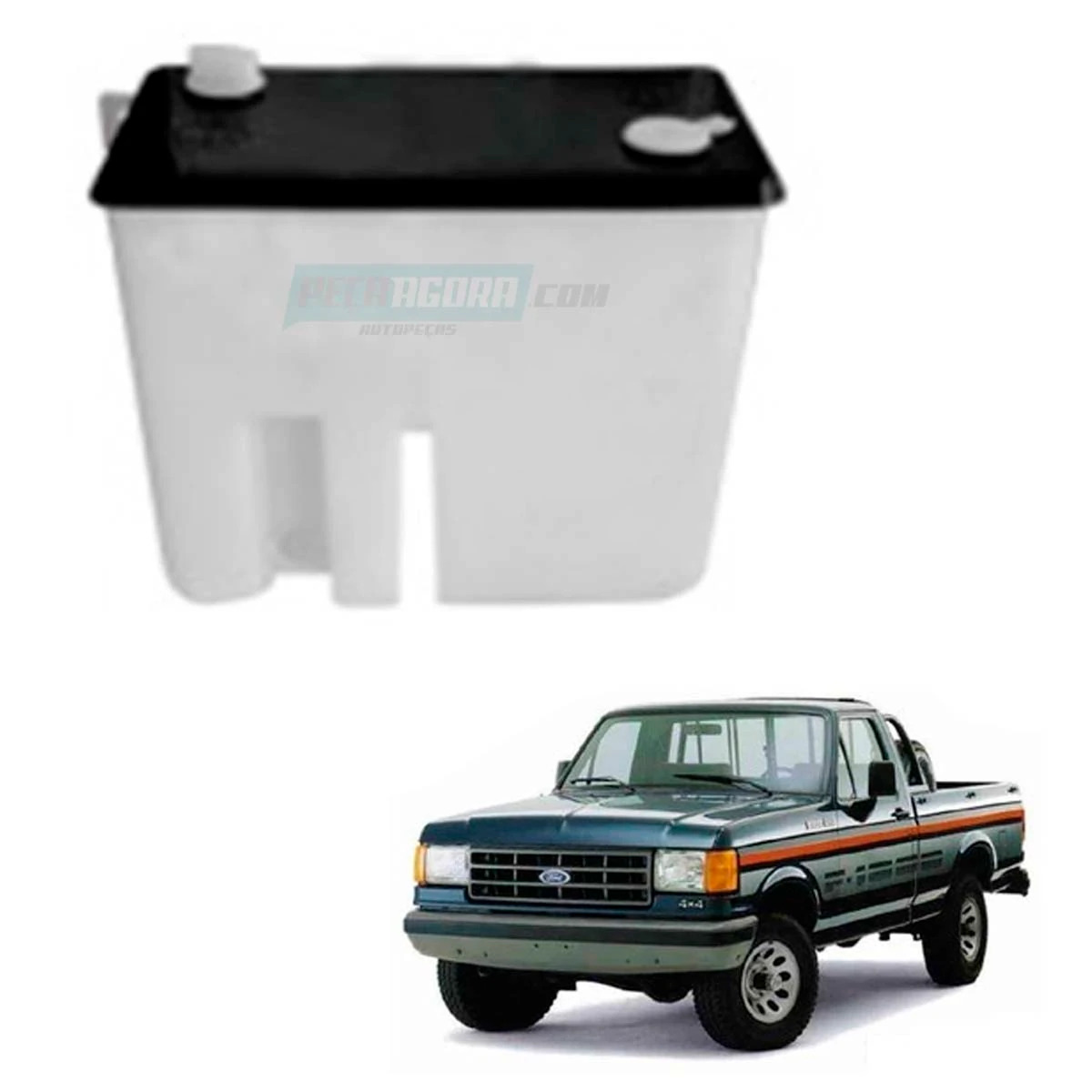RESERVATORIO DUPLO AGUA RADIADOR LAVADOR PARABRISA FORD F1000 F4000 93 A 96 MWM 