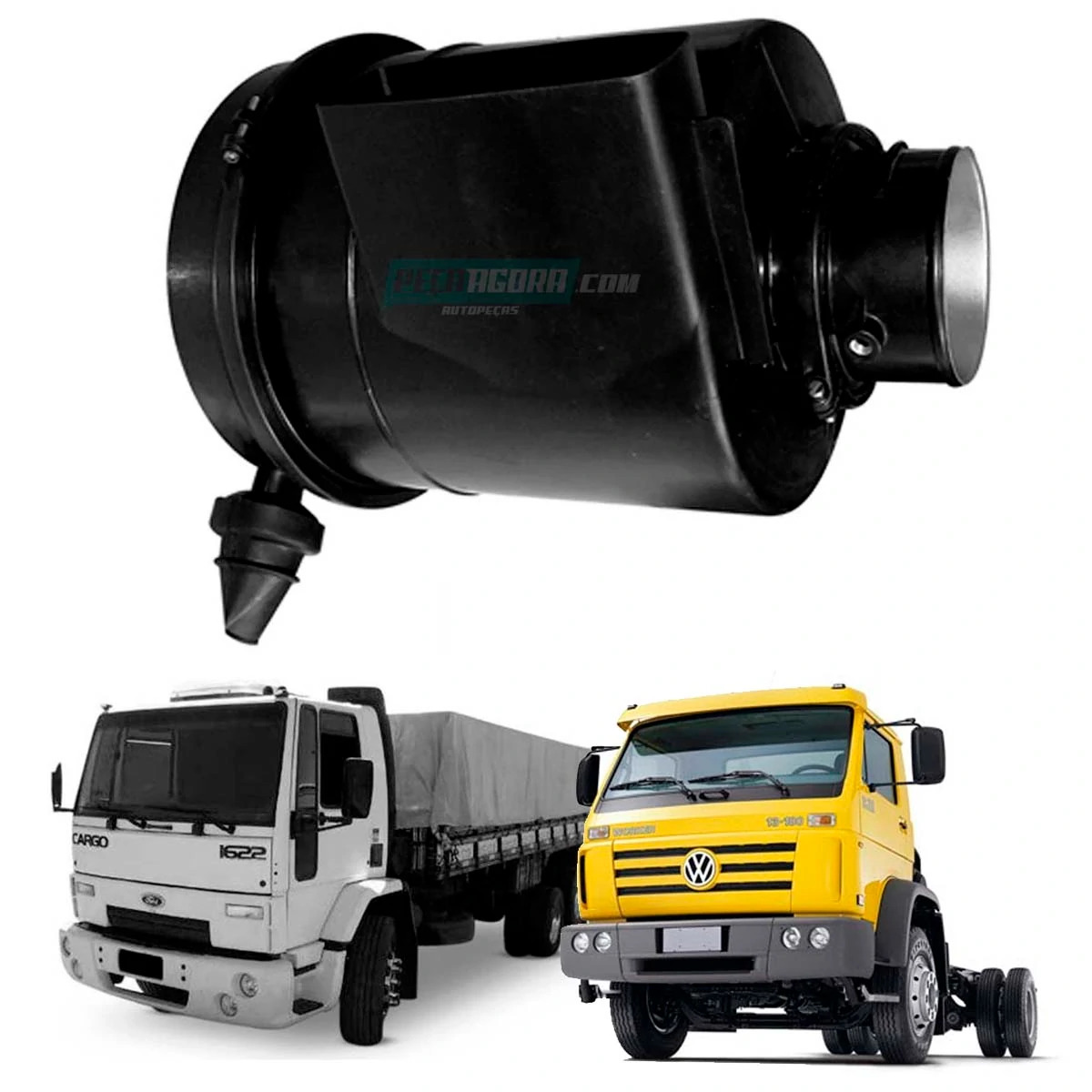 CONJUNTO FILTRO AR SEM ELEMENTO PLASTICO VW 13170 13180 13190 15170 15180 15190 