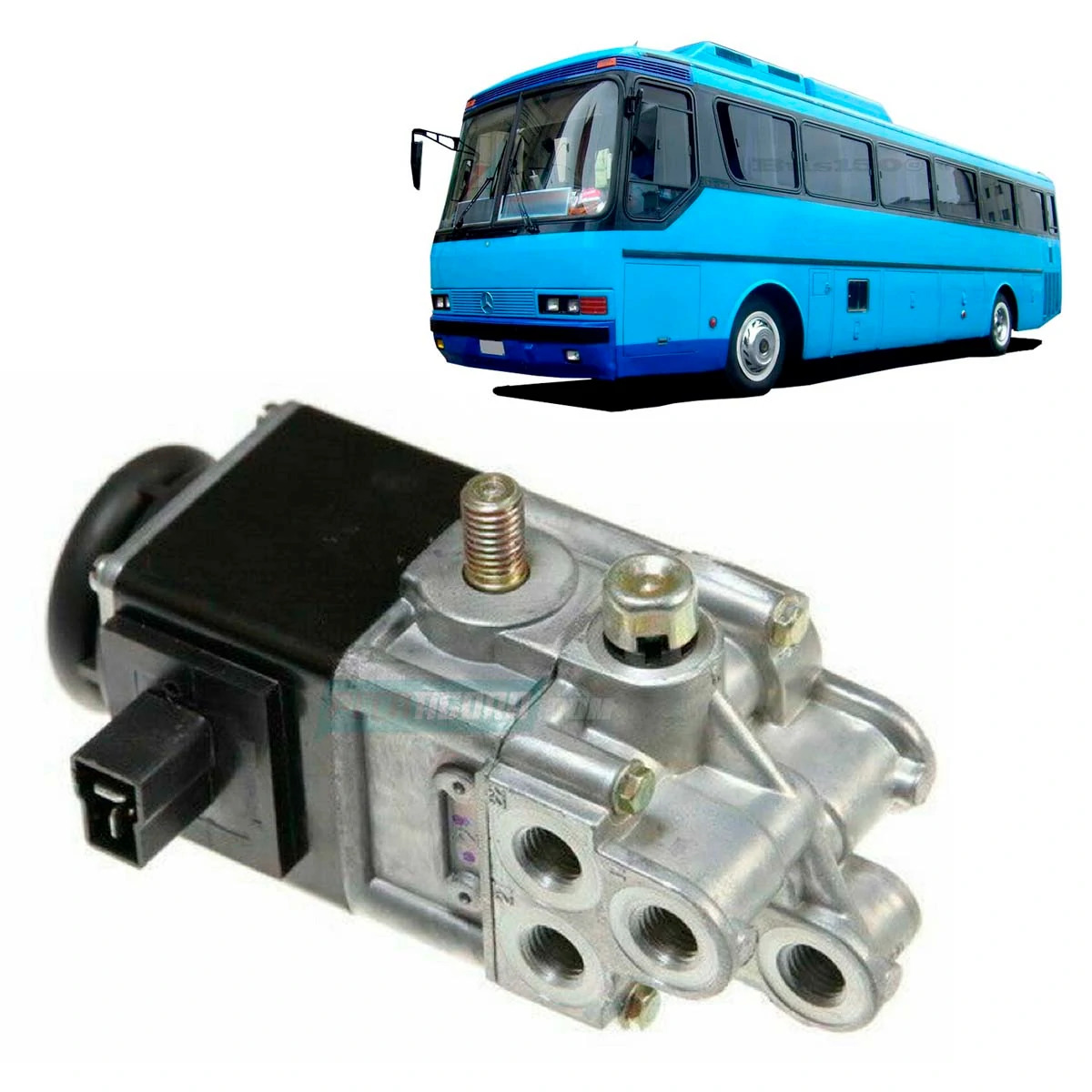 VALVULA SOLENOIDE PORTA PANTOGRAFICA 24V 5/2 VIAS 1/4 NPT MB O370 O371  (4720174