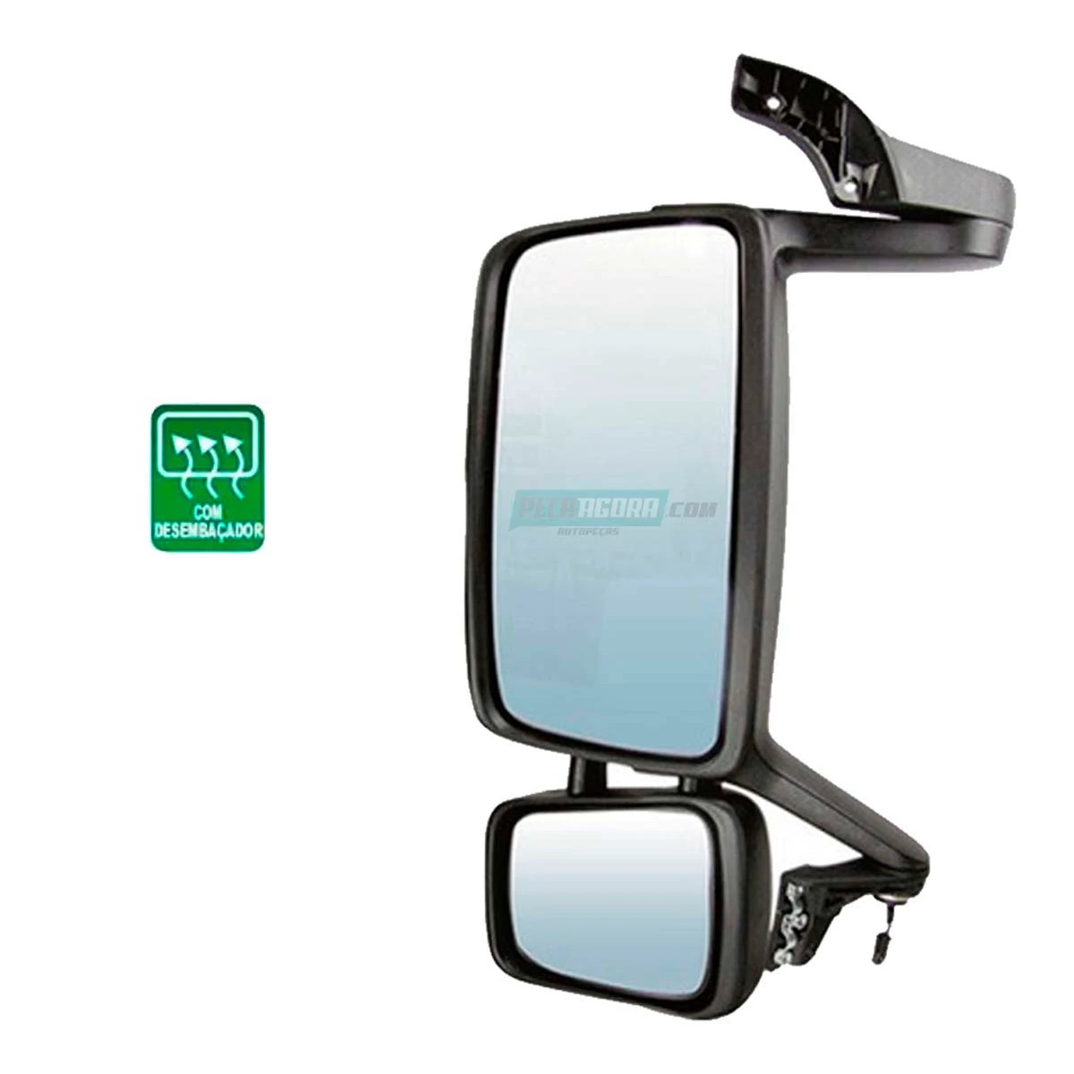 ESPELHO RETROVISOR MANUAL ESQUERDO VOLVO FH FM ANO 2010... COM DESEMBACADOR (205