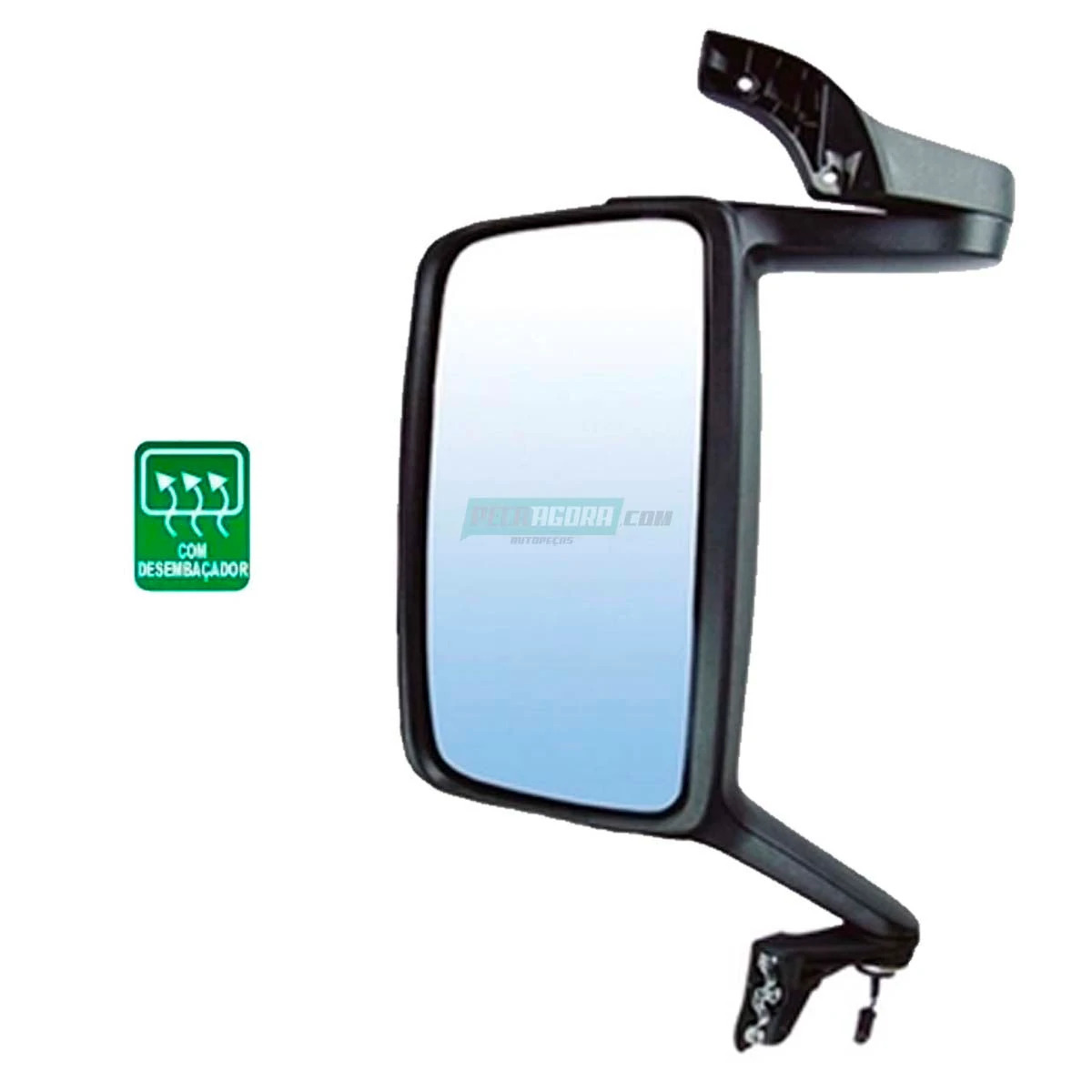 ESPELHO RETROVISOR ESQUERDO MANUAL VOLVO FH FM ANO 2010... SEM AUXILIAR E COM DE