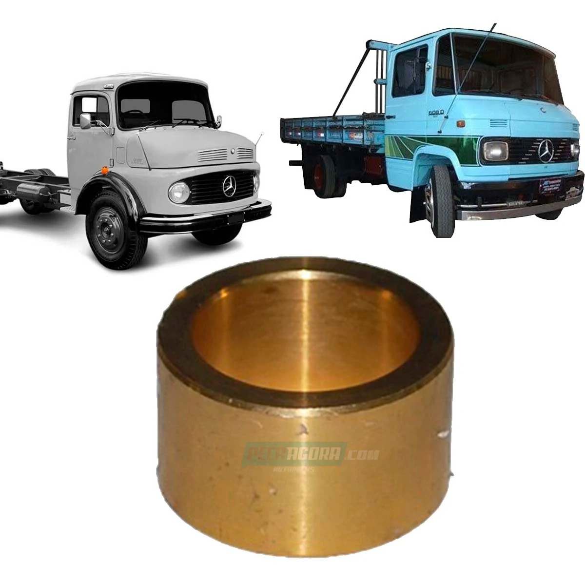 BUCHA COLUNA DIRECAO BRONZE MB 608 1113 1313 ANTIGO (3124621150)